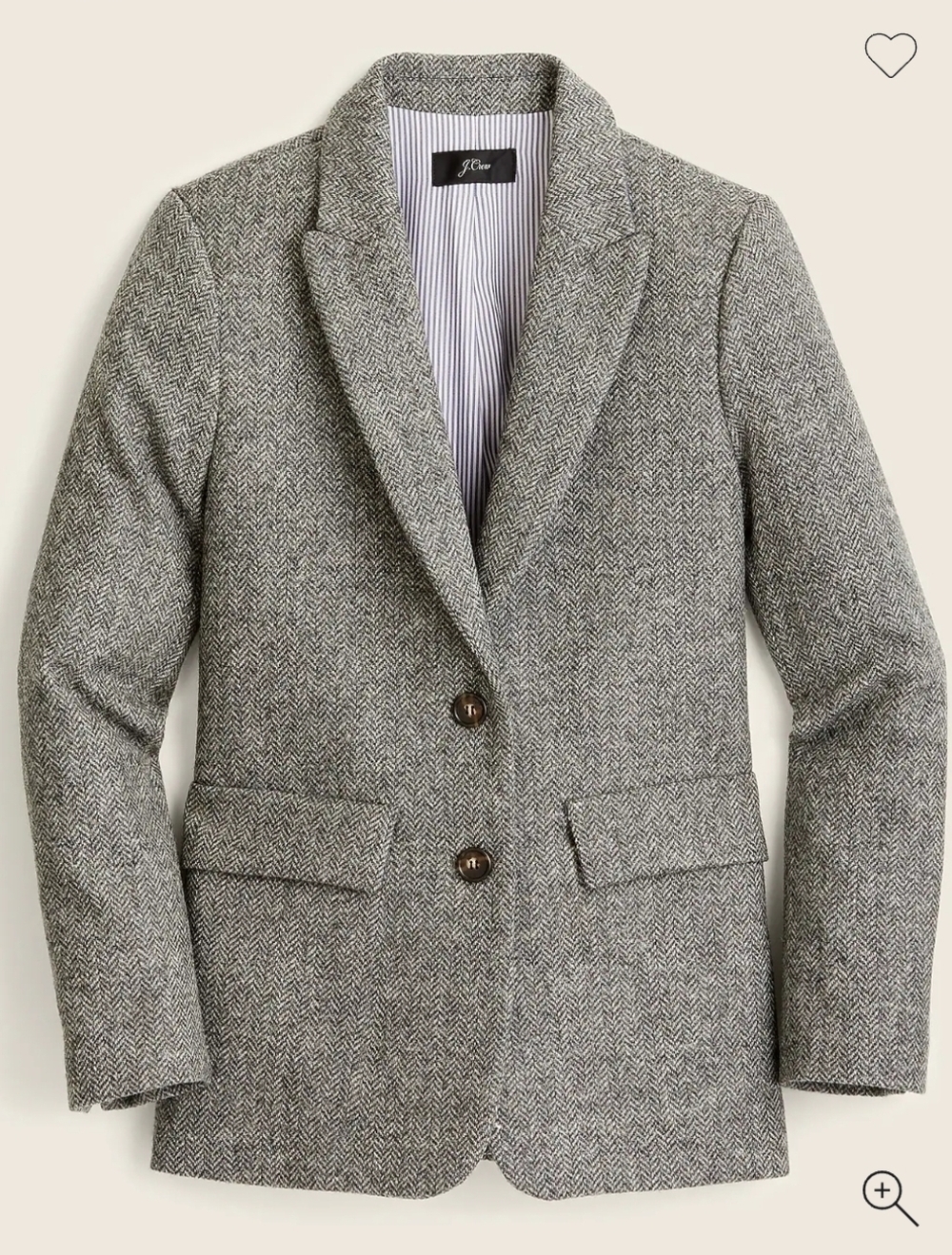 J Crew Sommerset Blazer in graphite English Wool Herringbone 12 Tall